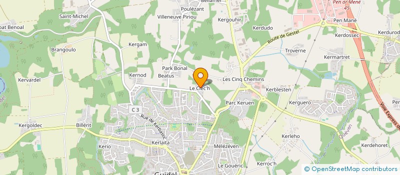 localisation de l'entreprise MAM LA P'TITE COLLINE à GUIDEL