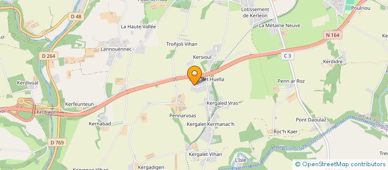 localisation de l'entreprise MAM LES COCCINELLES  CARHAIX-PLOUGUER