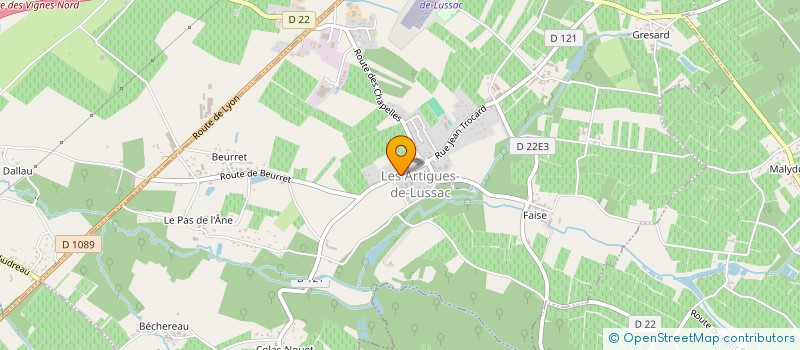 localisation de l'entreprise MAM LES DOUDOUS ENCHANTES  LES ARTIGUES-DE-LUSSAC