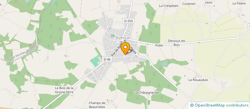 localisation de l'entreprise MAM LES FEES DU BOIS  AVESSAC