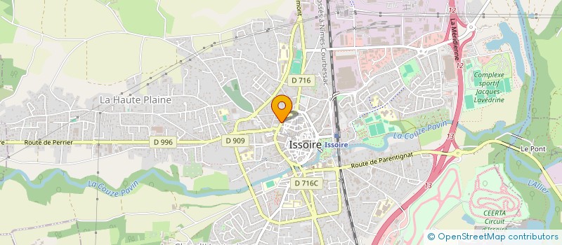 localisation de l'entreprise MAM LES GRIBOUILLAGES  ISSOIRE