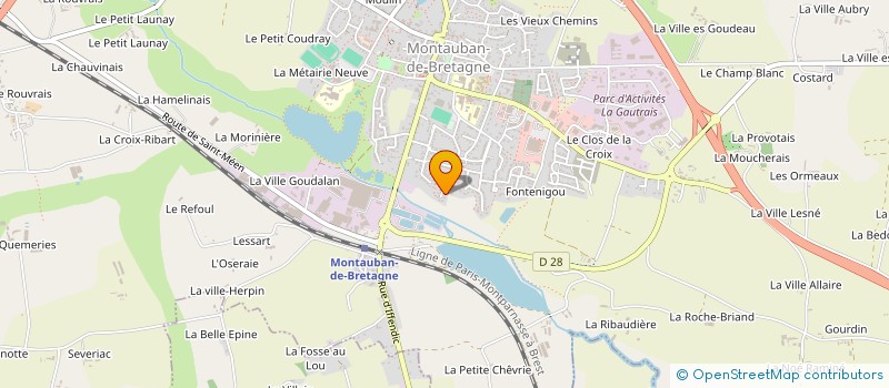 localisation de l'entreprise MAM LES P'TITES CANAILLES à MONTAUBAN-DE-BRETAGNE