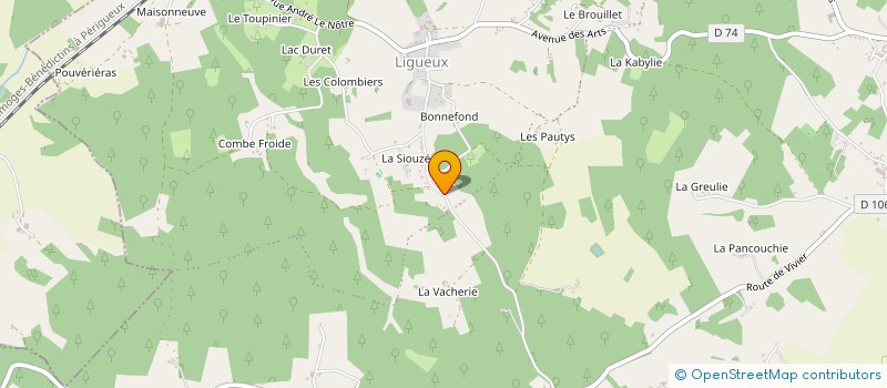 localisation de l'entreprise MAM LES P'TITES POUSSES  SORGES ET LIGUEUX EN PERIGORD