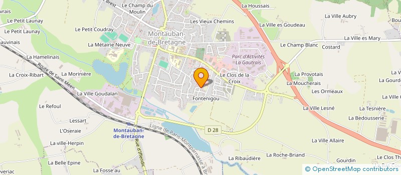 localisation de l'entreprise MAM LES PT'HIBOUX à MONTAUBAN-DE-BRETAGNE