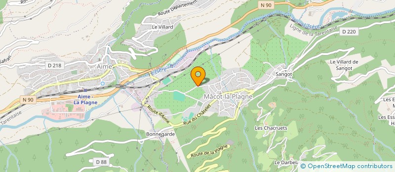 localisation de l'entreprise MAM Z'ELLE MARMOTTE à LA PLAGNE TARENTAISE