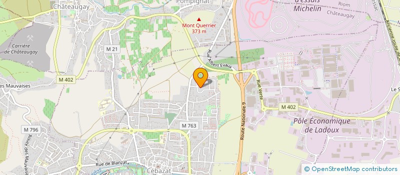 localisation de l'entreprise MAM63 à CEBAZAT