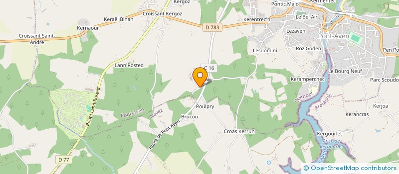 localisation de l'entreprise MAMA  PONT AVEN