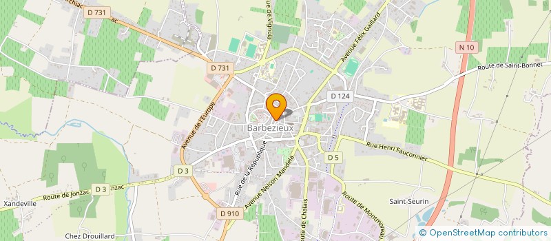 localisation de l'entreprise MAME à BARBEZIEUX-SAINT-HILAIRE