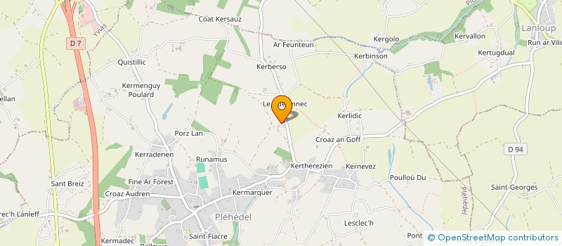 localisation de l'entreprise MAMLESPETITSBECOTS  PLEHEDEL