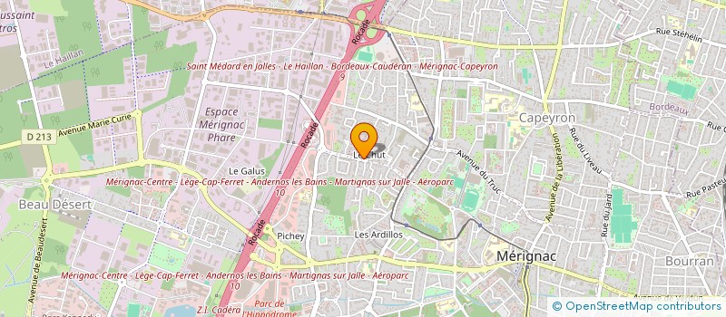 localisation de l'entreprise MAN ELEC 33  MERIGNAC