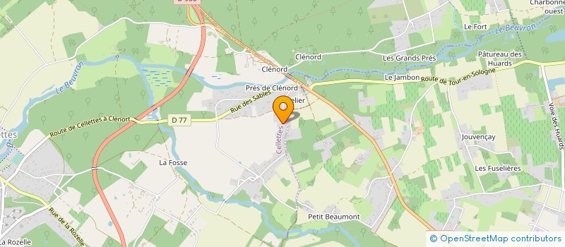 localisation de l'entreprise MANACA à CELLETTES