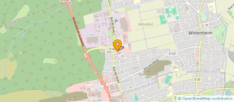 localisation de l'entreprise MANAEEL à WITTENHEIM