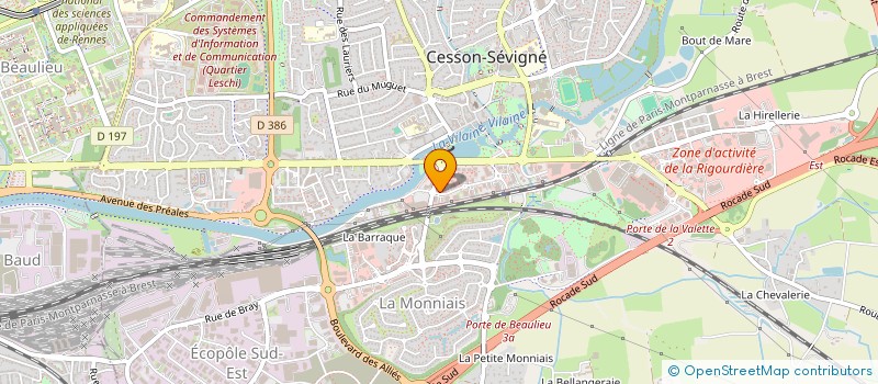 localisation de l'entreprise MANAGEMENT ET GESTION DES MOYENS à CESSON-SEVIGNE