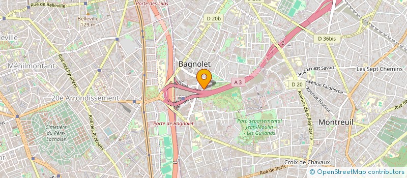 localisation de l'entreprise MANAGEMENTS ORGANISATIONS RENOVATIONS AGENCEMENTS à BAGNOLET