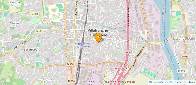 localisation de l'entreprise MANAGER TRAVAUX à VILLEFRANCHE-SUR-SAONE