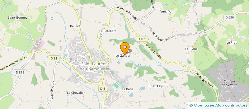 localisation de l'entreprise MANALIS  SAINT-LAURENT-DE-CHAMOUSSET