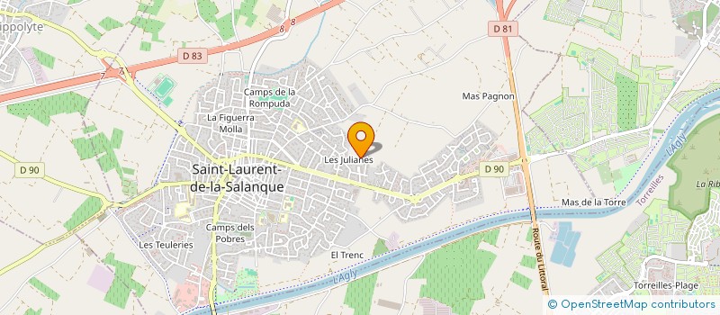 localisation de l'entreprise MANANA  SAINT-LAURENT-DE-LA-SALANQUE