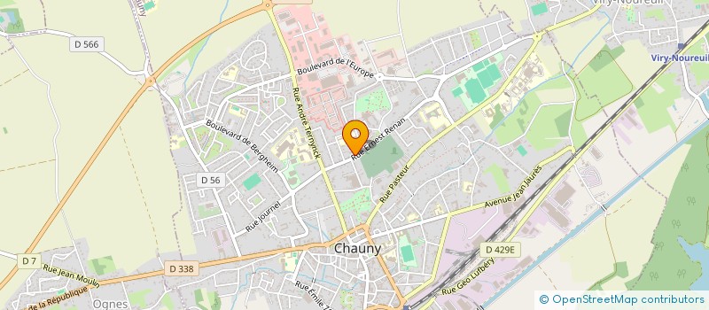 localisation de l'entreprise MANATH à CHAUNY