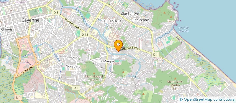 localisation de l'entreprise MANAWE  CAYENNE