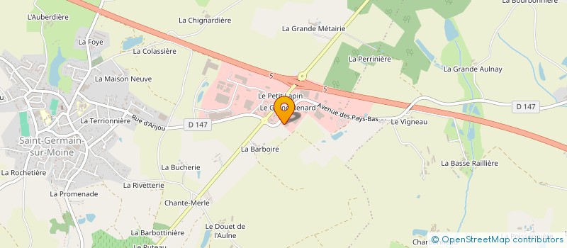 localisation de l'entreprise MANCEAU à SEVREMOINE