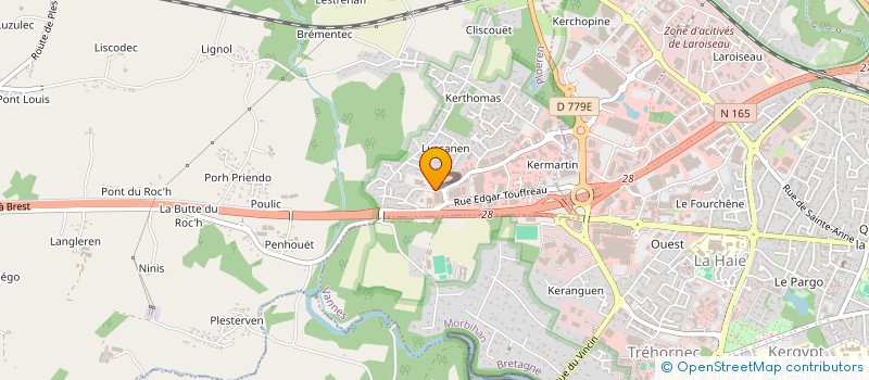 localisation de l'entreprise MANCHE ATLANTIQUE CYCLISME  PLOEMEL