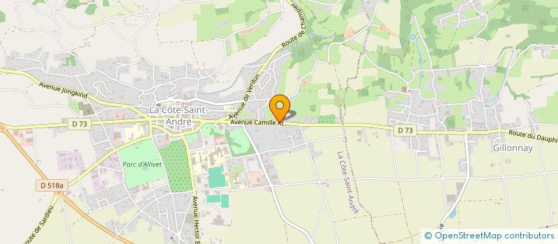 localisation de l'entreprise MANCHON FUNERAIRE  LA COTE-SAINT-ANDRE