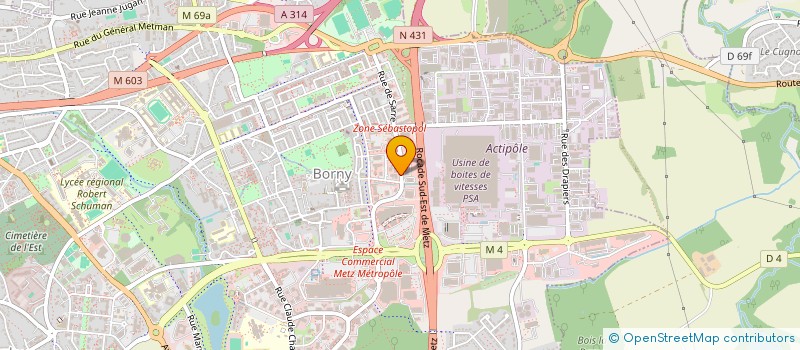 localisation de l'entreprise MANDARELLI à METZ