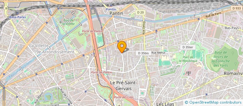 localisation de l'entreprise MANDARINE  PANTIN