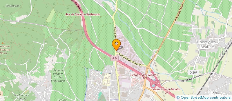 localisation de l'entreprise MANDAT +  SAVIGNY-LES-BEAUNE