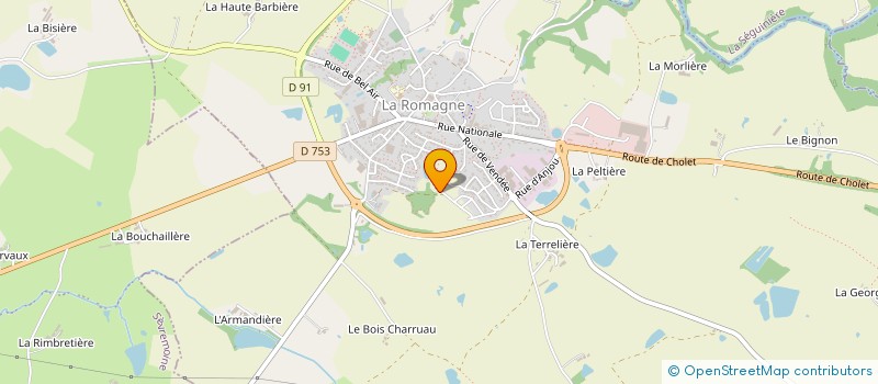 localisation de l'entreprise MANDCO à LA ROMAGNE