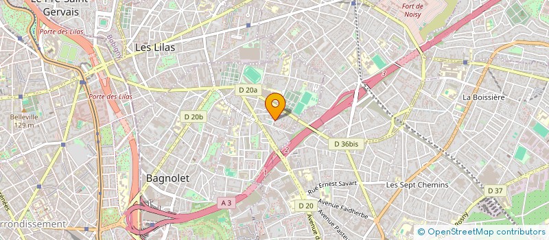 localisation de l'entreprise MANDEL à BAGNOLET