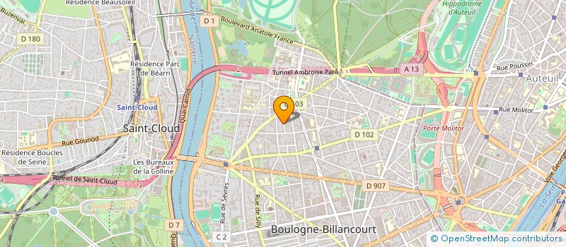 localisation de l'entreprise MANDONNET ANDRE à BOULOGNE-BILLANCOURT
