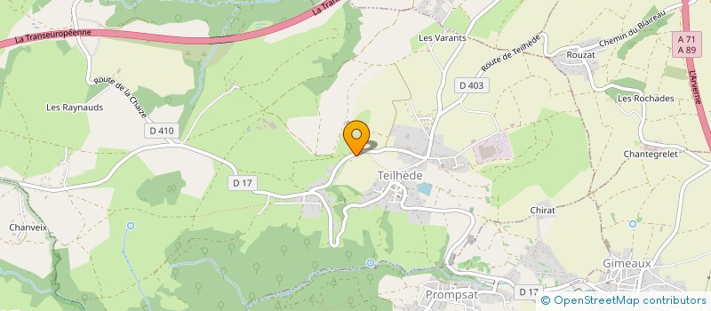 localisation de l'entreprise MANDONNET HABITAT AUVERGNE  TEILHEDE