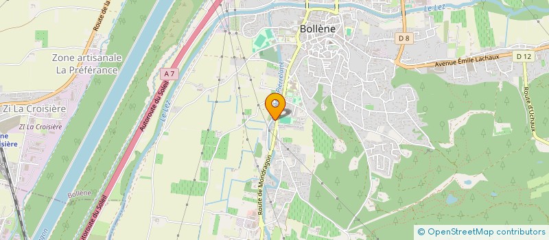 localisation de l'entreprise MANDRELFLORE  BOLLENE