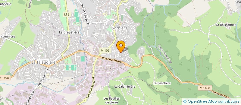 localisation de l'entreprise MANEF-YAM à SORBIERS