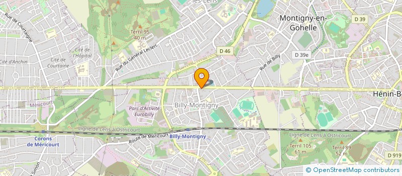 localisation de l'entreprise MANEL à BILLY-MONTIGNY