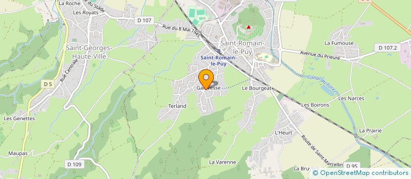 localisation de l'entreprise MANET MAXIME à SAINT-ROMAIN-LE-PUY