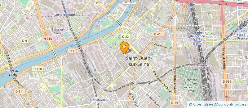 localisation de l'entreprise MANGANESE EDITIONS à SAINT-OUEN-SUR-SEINE