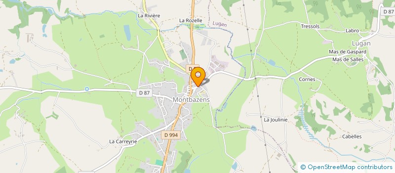 localisation de l'entreprise MANGAVEYRON à MONTBAZENS
