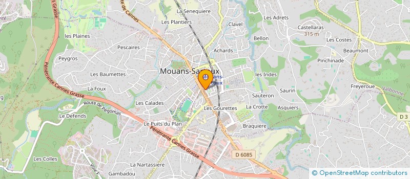 localisation de l'entreprise MANGENOT  MOUANS-SARTOUX