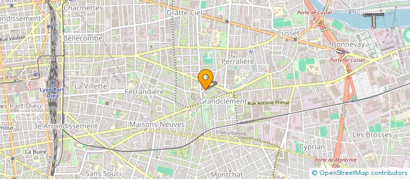 localisation de l'entreprise MANGENOT ET COMPAGNIE  VILLEURBANNE