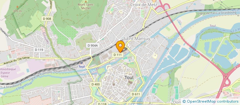 localisation de l'entreprise MANGENOT PIECES DISTRIBUTION à TOUL