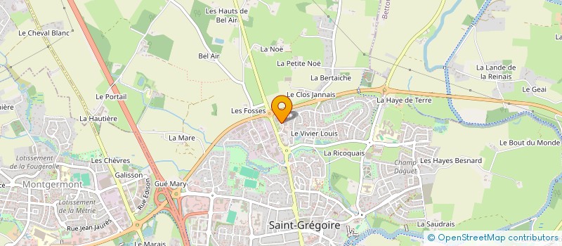 localisation de l'entreprise MANGER BIO 35 à SAINT-GREGOIRE