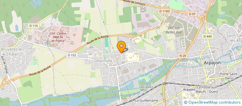 localisation de l'entreprise MANGINI FEUILLAGE  OLLAINVILLE