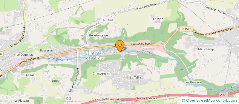 localisation de l'entreprise MANGIONE  SAINT-CLAIR-DE-LA-TOUR