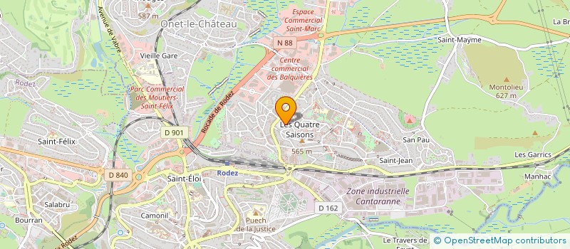 localisation de l'entreprise MANHAVAL FABRE à ONET-LE-CHATEAU