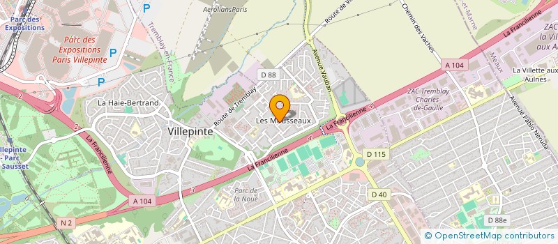 localisation de l'entreprise MANI- ELEC 2 à VILLEPINTE