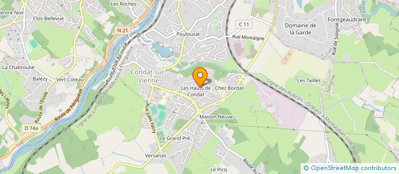 localisation de l'entreprise MANILA  CONDAT-SUR-VIENNE