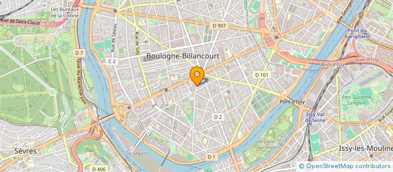 localisation de l'entreprise MANIVA FERMETURES à BOULOGNE BILLANCOURT