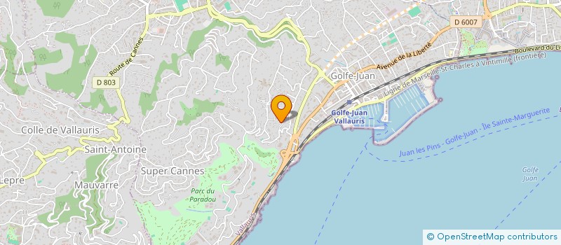 localisation de l'entreprise MANNA à VALLAURIS